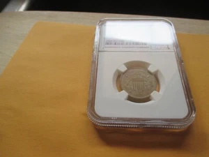 1866 TWO CENT PIECE NGC MS-63BN BEAUTIFUL SPECIMEN - Picture 1 of 3