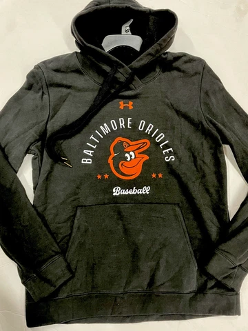 MENS MLB UNDER ARMOUR Coldgear BALTIMORE ORIOLES Hoody Small New Sweatshirt Cover