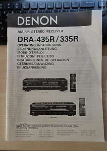 Denon DRA-335R/435R Stereo Receiver Original Owners Manual - Picture 1 of 1