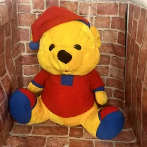 Huge Rare vintage Winnie The Pooh Bear Sleep Shirt Hat Stuffed Animal plush Read - Picture 1 of 10