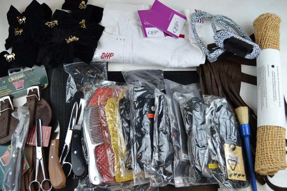 Reiterflohmarkt Konvolut – Putzzeug, Reithosen, Turnierpreise & mehr –Paket 1170 - Bild 1 von 1