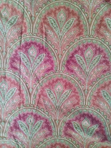 Funda nórdica POTTERY BARN Marcelle rojo patrón cachemir mezcla de algodón lino talla king - Imagen 1 de 6