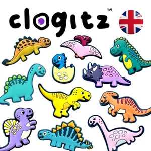 Dinosaur Dino 🦖🦕 T Rex Stegosaurus Charms for Croc Clogs CLOGITZ UK 🇬🇧 - Picture 1 of 13