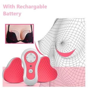 A-D Electric Breast Enhancement Bust Nipple Massager Enlarger Vibration Bra Pads - Picture 1 of 10