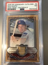 2006 SP Legendary Cuts Memorable Game Used Bat Ron Santo Chicago Cubs HOF PSA 7