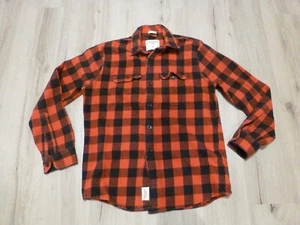 Vintage Y2K Abercrombie & Fitch Shirt Mens M Muscle Flannel Red Long Sleeve - Picture 1 of 9