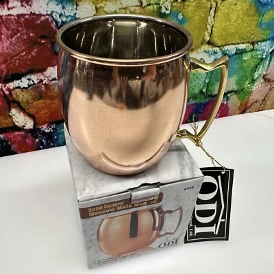 Оригинальная кружка Moscow Mule старая голландская с никелевой подкладкой из цельной меди 16 унций Напитки - Изображение 1 из 4