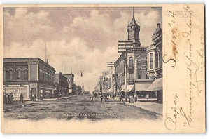 Postal antigua Third Street Scene GRAND ISLAND Nebraska 1904 - Imagen 1 de 2