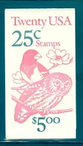 US 2285b 2284-2285 BK160 Owl & Grosbeak, 1 Bud, Complete Booklet/20, MNH - Picture 1 of 2