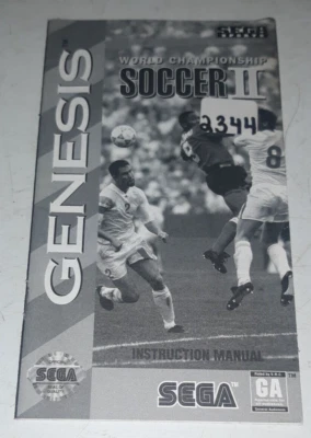 World Championship Soccer II Instruction Booklet Manual ONLY SEGA GENESIS 2344 - Image 1 of 2