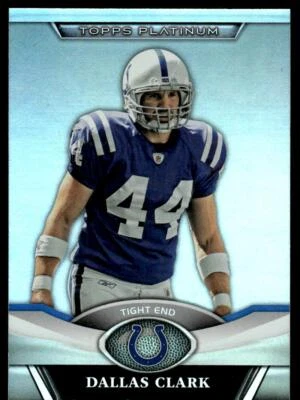 2011 Topps Platinum 33 Dallas Clark Indianapolis Colts Football Card - Image 1 of 2
