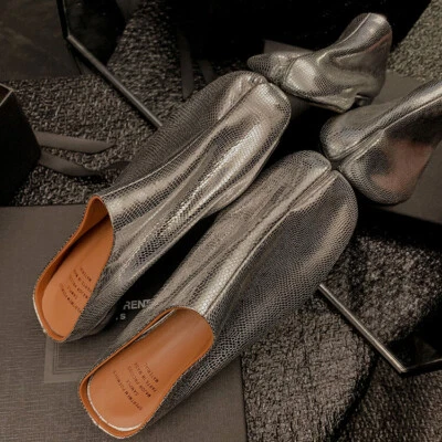 2024 Cuero Genuino Suave Punta Dividida Zapatilla Zapatos Tabi Zapatos Muller Foto 1 de 4