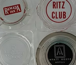 Vintage Hotel Ashtray Lot Of 4 - Picture 1 of 9