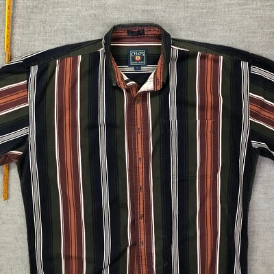 VTG Chaps Ralph Lauren Shirt XL Multicolor Stripe Cotton Long Sleeve Retro Prep - Image 1 of 4