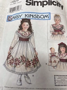 Daisy Kingdom “Homespun Holiday” Dress For Young Girl And 18” Doll Kit - Picture 1 of 3