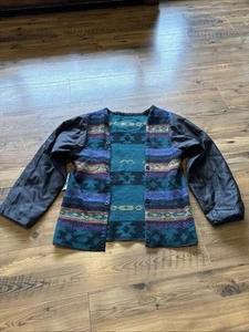 Vtg Woolrich Navajo Aztec Blanket Liner From Barn Field Chore Jacket Mens L - Picture 1 of 5