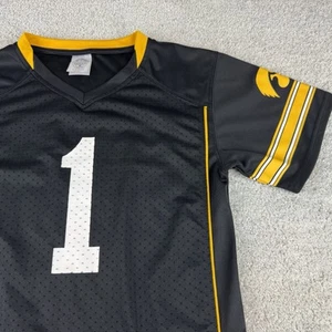 Iowa Hawkeyes #1 NCAA Football Trikot ~ Jugend Kinder M 8-10 schwarz gelb - Bild 1 von 11
