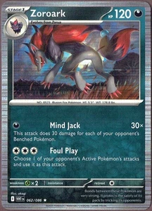 Pokemon 2025 White Flare Zoroark 062/086 Holo Rare - Picture 1 of 1