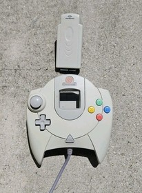  Sega Dreamcast Controller HKT-7700 White with Rumble Pack