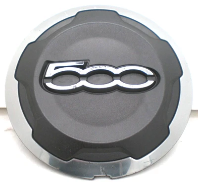 2014 - 2019 Fiat 500L Black/Polished OEM Center Cap P/N 735574469 - Image 1 of 4