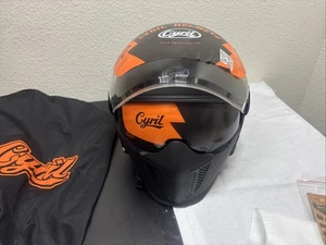 Cyril Combination Helmet Black Warrior New National Standard A-class 3C  NICE! - Picture 1 of 11