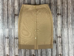 Falda de Lana Loro Piana Colección Ralph Lauren Etiqueta Púrpura Talla M Color Beige - Imagen 1 de 5