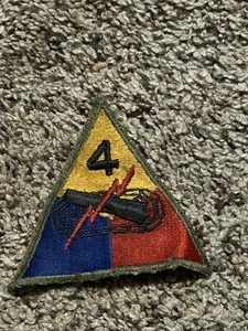 ww2 14° Divisione Corazzata Patch OD Border Greenback  - Foto 1 di 2