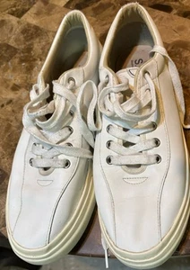 Sneakers Stepney Workers Club in pelle bianca taglia UK 10 EU 45 - Foto 1 di 8