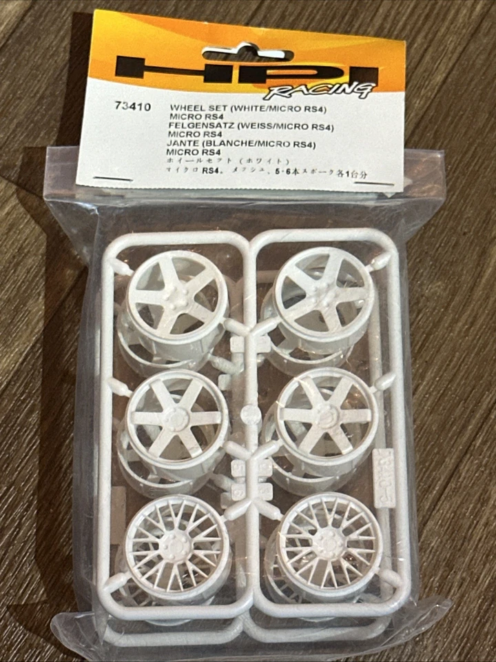 HPI Racing Micro Rs4 Wheel Set White Hpi73410