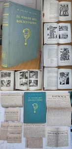 BOLSCEVISMO Curzio Malaparte, illustrato 1930 + RITAGLI D'EPOCA saggio anti URSS - Picture 1 of 13