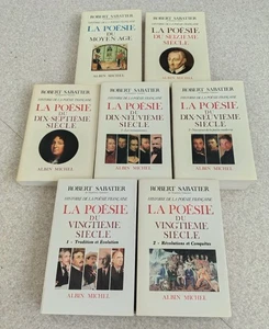 Histoire de la poésie française -07 Volumes Robert Sabatier  Collection Complète - Picture 1 of 1