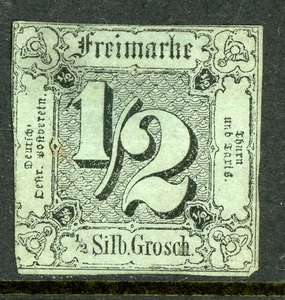 Alemania Estados 1852 Thurn & Taxis Northern Dist 1/2 sgr Olive Grn Sc #3a Como Nuevo O509 - Imagen 1 de 6
