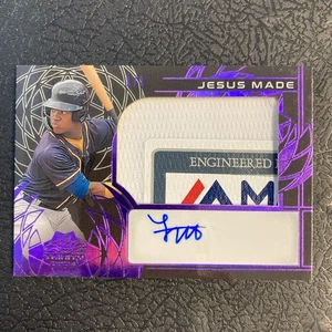 2024 Leaf Trinity Purple JESUS MADE SP 1/1 AUTO-JERSEY TAG RELIC! BREWERS! - Picture 1 of 2