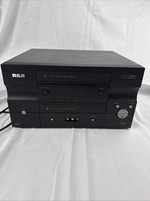 Vintage RCA VRD120HF Dual Deck VCR VHS HQ Dubbing Record TESTED FULLY WORKS!!! - Image 1 of 4