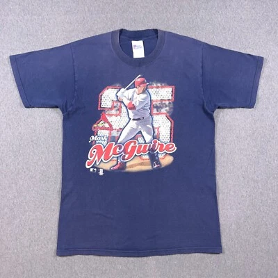 Camisa De Colección Mark McGwire Cardenales de San Luis Jugador Profesional Años 90 Desteñida Juvenil 18/20 Foto 1 de 4