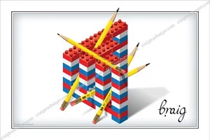 Escher,MC, Lego,, objeto, perspectiva, construcción, bloques, óptica, ilusión, imposible - Imagen 1 de 1