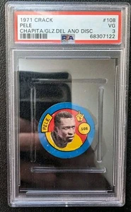 1971 Crack Chapitas El Golazo Del Ano Discs 108 PELE PSA 3 ONE Higher Uruguay - Picture 1 of 7