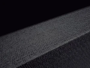 Checker Plate Blister Jacquard Double Jersey Stretch Fabric, Per Metre - Black - Picture 1 of 3