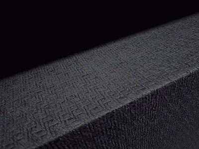 Checker Plate Blister Jacquard Double Jersey Stretch Fabric, Per Metre - Black - Image 1 of 3