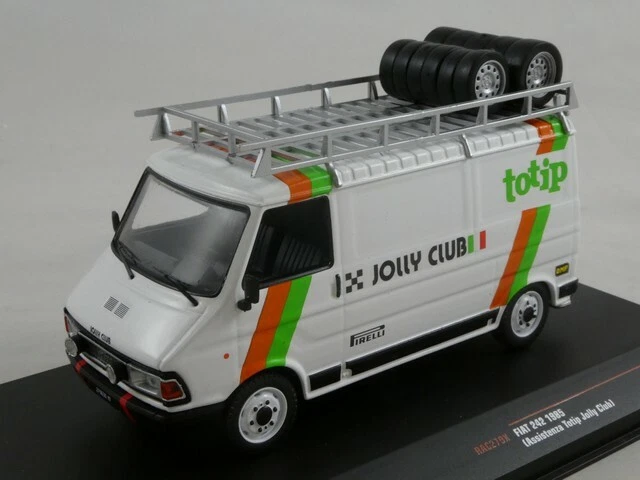 Ixo 1/43 FIAT 242 Gara Rally Squadra Auto Jolly Club Assistenza/supporto Van