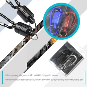 Strong Magnetic Carabiner Outdoor Fishing Mountaineering Release Lanyard Clip - Picture 1 of 8