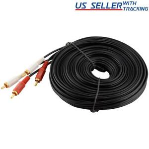 50 FT RCA Stereo Audio Cable 2 RCA Male to 2 RCA Male, 15 Meters
