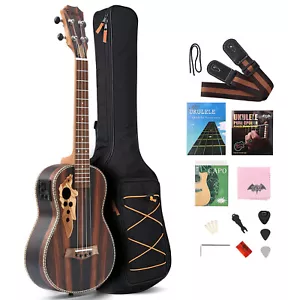 Batking 30inch Baritone Ukulele Blackwood Acoustic Electric Uke/TrussRod/EQ - Picture 1 of 8