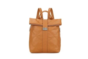 Long and Son Large Soft Faux Leather Backpack - Picture 1 of 12