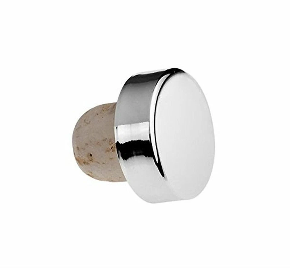 Tappo bottiglia argentato argento e sughero - Immagine 1 di 2