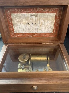 Vintage seltene Refuge Thorens Spieluhr Tänzerin Switzerland Made funktioniert tolles Holz - Bild 1 von 10