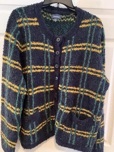 NWT ModCloth Curly Knit Cardigan Sweater Size 1X Navy Blue Pockets - Picture 1 of 7
