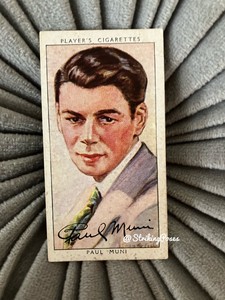 PAUL MUNI cigarette card Players Film Stars 32 1920s Film Third Series 1122