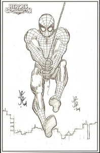 JOHN ROMITA, JR. SIGNED HEROES CON 2024 PRINT-SPIDER-MAN W/ COA! FREE SHIPPING! - Picture 1 of 1
