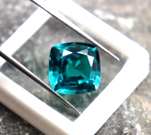 Certified Grandidierite AAA Gemstone Real Grandidierite Loose Cushion Cut 10ct - Picture 1 of 9